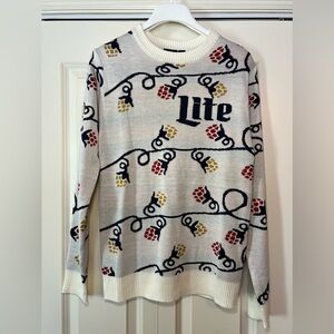 Miller Lite men’s knit pullover sweater. Size small.